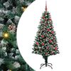 vidaXL С изкуствено коледно дърво с 150 LED светодиода Зелен 150 cm