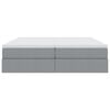 vidaXL Легло с място за съхранение и матрак Светлосиво 180 x 200 cm