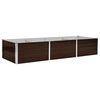 vidaXL Градинска висока леха кафява 240x80x45 см поцинкована стомана