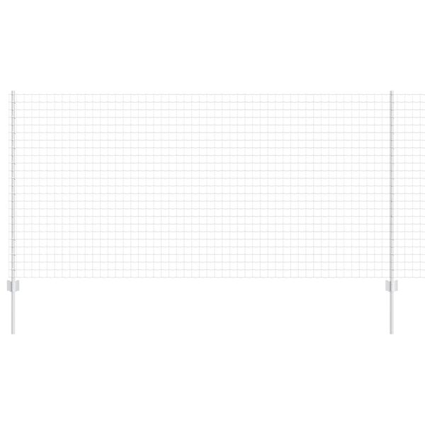 vidaXL Ограда и колче Сребрист 1,2 x 10 m Стомана
