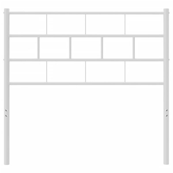 vidaXL Метална резервна табла за легло, бяла, 75 см
