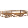 vidaXL Комплект дивани за открито 7 pcs Естествен