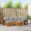 vidaXL Комплект секционен диван 7 pcs Естествено и светло сиво