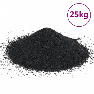 vidaXL Пясък за аквариум 25 кг черен 0,2-2 мм