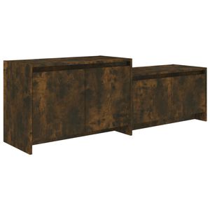 vidaXL ТВ шкаф, опушен дъб, 146,5x35x50 см, инженерно дърво
