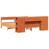 vidaXL Легло с етажерка за книги, без матрак, 200x200 см, бор масив
