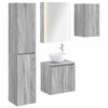 vidaXL Комплект шкафове за баня 5 pcs Сив Сонома 53 x 15,5 x 70 см