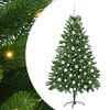 vidaXL Коледно дърво с 300 LED светодиода с поставка Зелен 180 cm ПЕ