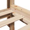 vidaXL Легло с рафтове за книги, без матрак, 75x190 см, бор масив
