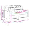 vidaXL 2-местен диван декоративни възглавници виненочервен 120 см