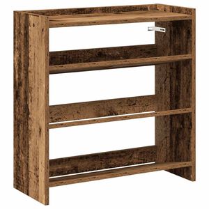vidaXL Етажерка за обувки, старо дърво, 60x25x62 см, инженерно дърво