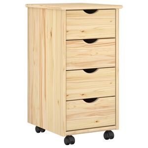 vidaXL Плъзгащ кабинет 34 x 39 x 65,5 cm Солиден бор Кафяво