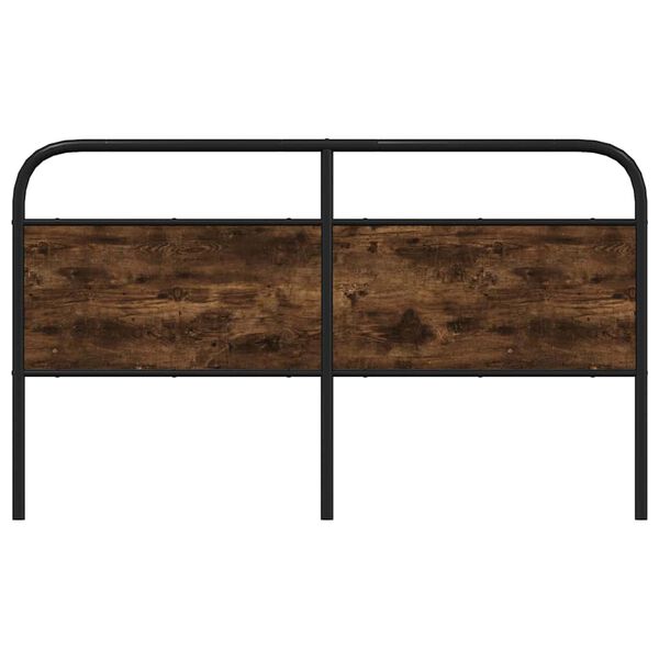 vidaXL Резервна табла за легло, опушен дъб, 150 см, стомана и инженерно дърво