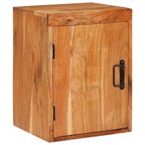vidaXL Нощно шкафче Кафяво 35 x 33 x 48 см Солидно дърво акация