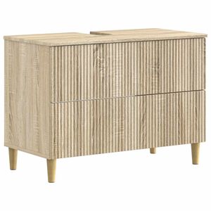 vidaXL Шкаф за мивка в баня ARNHEM Дъб сонома 82 x 41 x 59 см