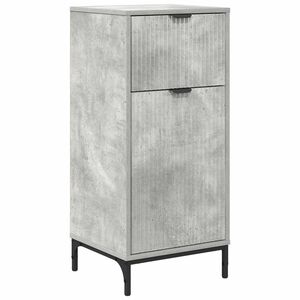 vidaXL Шкаф за баня с чекмедже Циментено сиво 39,5 x 36 x 88 см