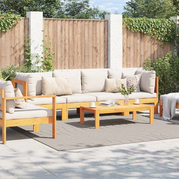 vidaXL Килими за помещение Квадратна Крем 240 x 240 cm