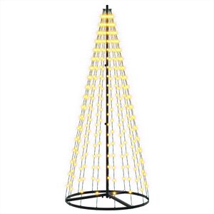 vidaXL LED Коледна Елха 165 см 270 LED светодиода Топло бяло Желязо