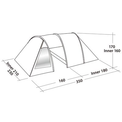 Easy Camp Палатка Galaxy 300, 3-местна, рустик, зелена