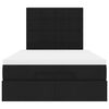 vidaXL Османска легло с матрак, черно, 120x200 см, плат