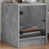 vidaXL Нощни шкафчета със стъклени врати 2 бр бетонно сиво 35x37x42 см