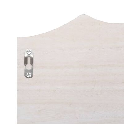 vidaXL Стенна закачалка за палта, бяла, 50x10x23 см, дърво