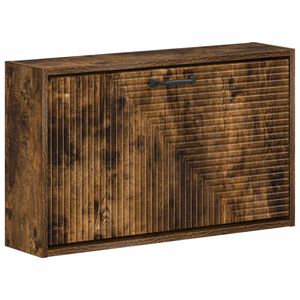 vidaXL Стенно шкафче за обувки HAARLEM 71 x 17 x 43 см Опушен дъб