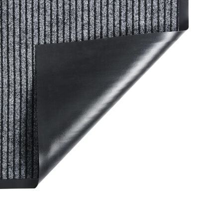 vidaXL Изтривалка раирана, сива, 40х60 см