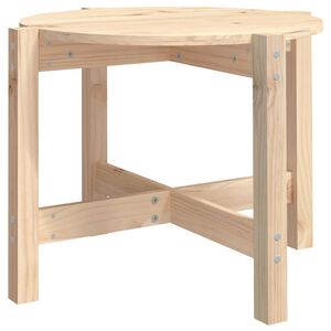 vidaXL Кафе маса, &Oslash; 62,5x45 см, борово дърво масив
