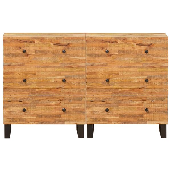 vidaXL Служебен шкаф 2 pcs Кафяво 60 x 33 x 75 cm