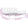 vidaXL Рамка за легло с табла, 200x200 см, дърво масив