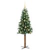 vidaXL Тясно коледно дърво Зелен 150 cm ПВЦ и масивно борово дърво