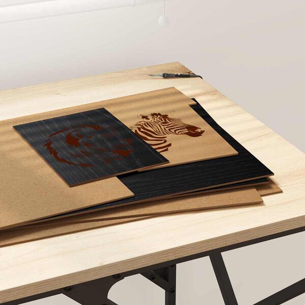 vidaXL Декор панели 12 pcs Черния дъб 30 x 42 x 0.27 см