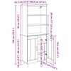 vidaXL Висок шкаф Старо дърво 69,5 x 34 x 180 см Инженерно дърво