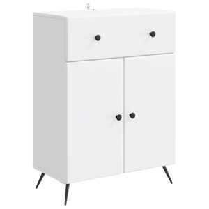 vidaXL Служебен шкаф Бяло 66 x 34,5 x 90 см Инженерна дървесина