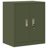 vidaXL Шкаф за съхранение Маслинено зелено 60 x 40 x 70 см Стомана