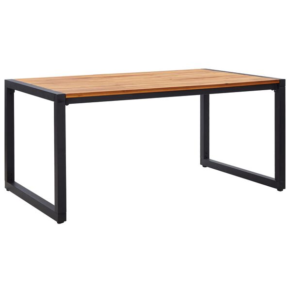 vidaXL Градински трапезен комплект, 5 части, сив