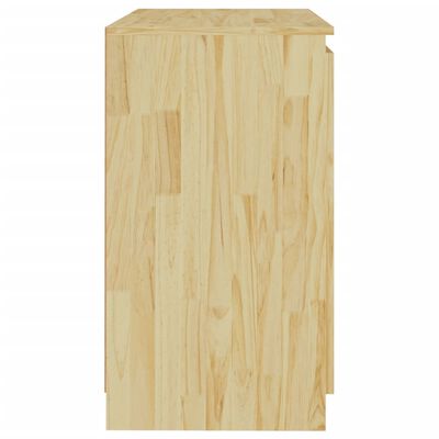vidaXL Страничен шкаф, 60x36x65 см, борово дърво масив