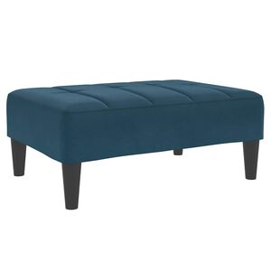 vidaXL Табуретка, синя, 77x55x31 см, кадифе