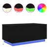 vidaXL Холна маса с LED осветление, черен дъб, 90x50x40 см