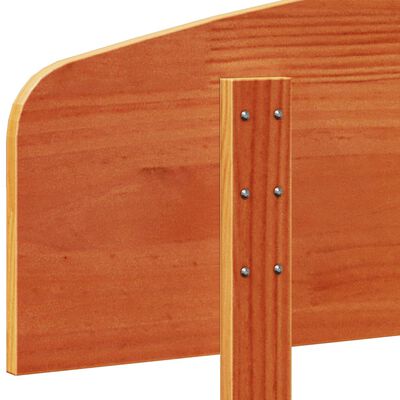 vidaXL Горна табла за легло, восъчнокафява, 100 см, масивно дърво бор