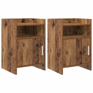 vidaXL Нощни маси 2 pcs Старо дърво 40 x 36 x 60 см
