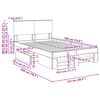 vidaXL Рамка за легло с таблото Черно 120 x 200 cm Инженерно дърво