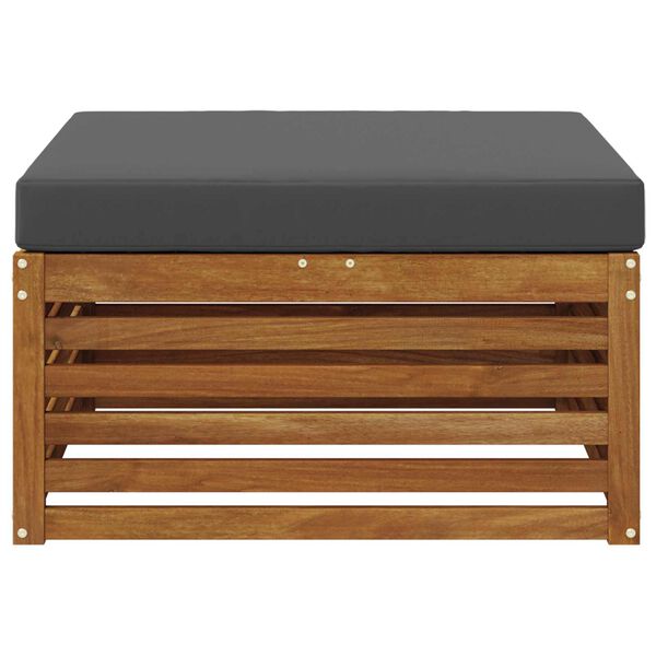 vidaXL Външна табуретка Солидно акациево дърво Естествен