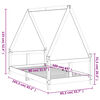 vidaXL Рамка за детско легло 80x160 см масивна борова дървесина