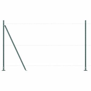vidaXL Стълб за ограда. 13 pcs Зелен Стомана