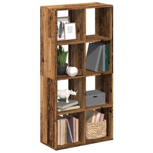 vidaXL Разделител за стая / библиотека, старо дърво, 69,5x29x137,5 см