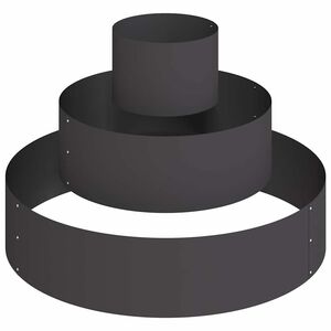 vidaXL Градинска саксия Черно 90 x 90 x 20 см