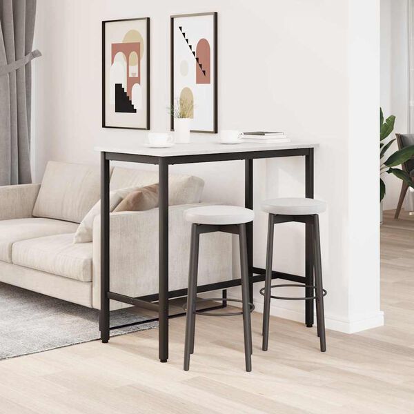 vidaXL Маса Бяло 100 x 50 x 91 cm Инженерна дървесина и стомана