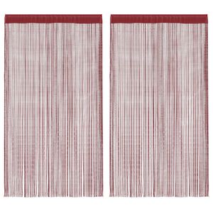 vidaXL Пердета ресни, 2 бр, 100x250 см, бордо